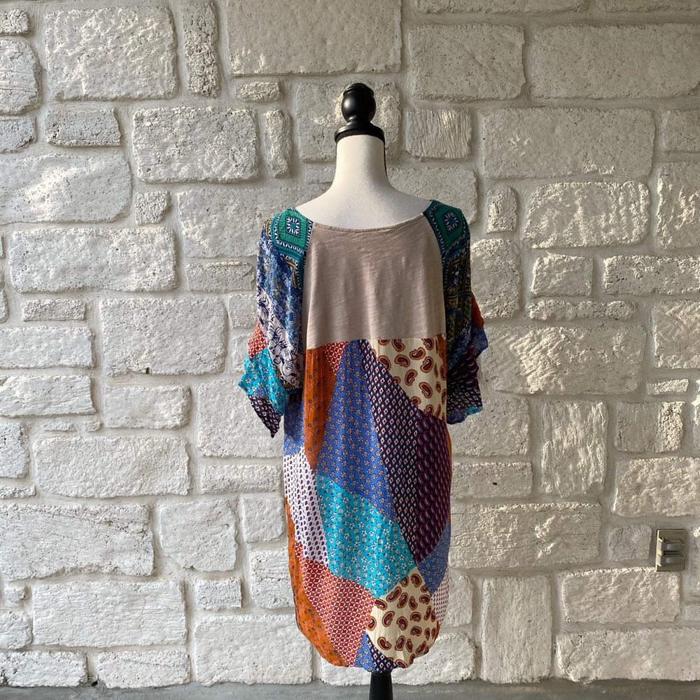 Umgee Patchwork Dress / Size Large - image 6